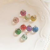 20pcs 16*21mm Round Glass Crystal Ball Beading Charms DIY Jewelry Findings