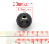 20pcs 20mm Miracle Acrylic Spacer Beads Mix Charm Wholesale