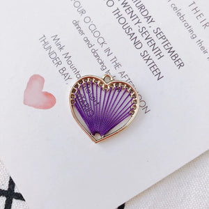 20pcs 26MM Heart Crochet Charms DIY Jewelry Necklace Bracelet Earring Pendant