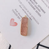 20pcs Colorful Fabric Paved Rectangle Charms Metal Earring Necklace Pendants