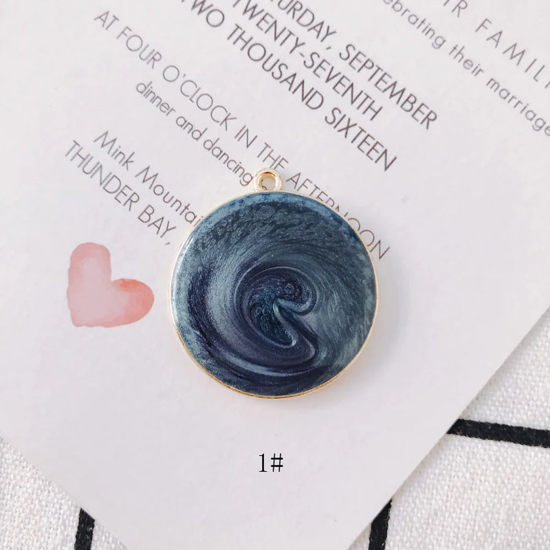 20pcs Glitter Drop Oil Alloy Charms Earring Pendants Enamel Metal Charm