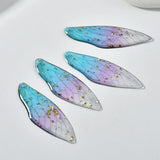 20pcs Glitter Angel Wings Resin Charms Earring Necklace Pendant Ornaments