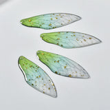 20pcs Glitter Angel Wings Resin Charms Earring Necklace Pendant Ornaments