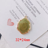 20pcs Glitter Enamel Alloy Charms Tone Plated Geometry Oval Pendants