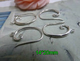 24 pcs Silver Earring Hooks 14x20mm DIY Earrings Accessories