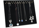 28 Hook Velvet Jewelry Display Shelf Necklace Organizer Stand