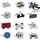 Vintage Bus Cufflinks Novelty Traffic Car Brass Material