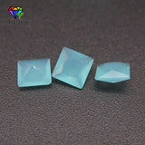 Milky Green Synthetic Gems Square Shape 5A Quality