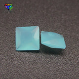 Milky Green Synthetic Gems Square Shape 5A Quality