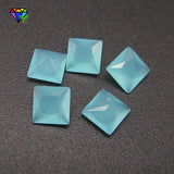 Milky Green Synthetic Gems Square Shape 5A Quality