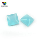 Milky Green Synthetic Gems Square Shape 5A Quality