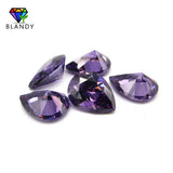 5A Pear Cut Amethystine CZ Stone 13x18mm Synthetic Gems Purple Red Cubic Zircon