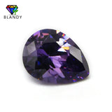 5A Pear Cut Amethystine CZ Stone 13x18mm Synthetic Gems Purple Red Cubic Zircon