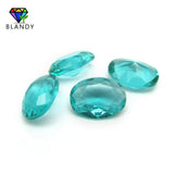 Light Green Glass Stone Beads 13x18mm Oval DIY Jewelry
