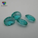 Light Green Glass Stone Beads 13x18mm Oval DIY Jewelry
