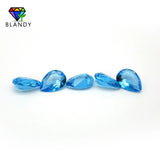 5A Sea Synthetic Gems 13x18mm Pear Shape Glass Stone for Jewelry DIY