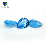 5A Sea Synthetic Gems 13x18mm Pear Shape Glass Stone for Jewelry DIY