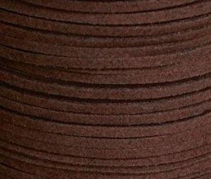 1.5MM 100 YD Dark Coffee Faux Suede Leather Cord for DIY Necklace and Bracelets