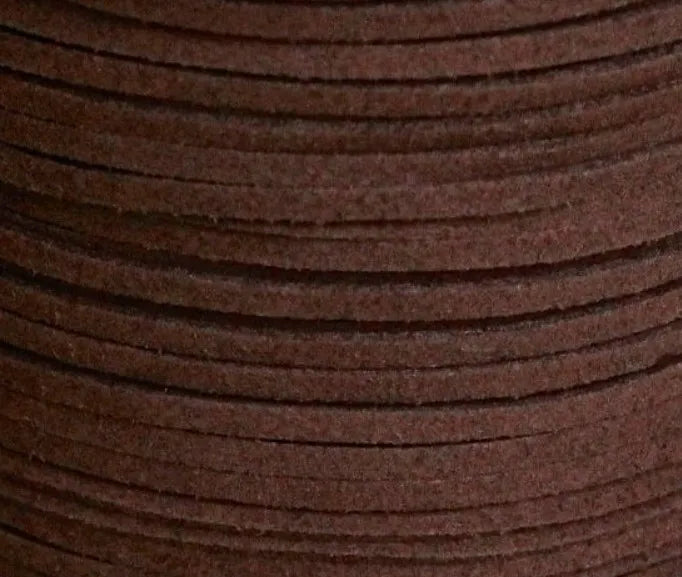 1.5MM 100 YD Dark Coffee Faux Suede Leather Cord for DIY Necklace and Bracelets