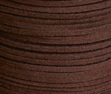 1.5MM 100 YD Dark Coffee Faux Suede Leather Cord for DIY Necklace and Bracelets