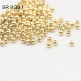 3 Colors 2mm 200 Pcs Plated Brass Spacer Seed Bail Beads