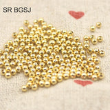 3 Colors 2mm 200 Pcs Plated Brass Spacer Seed Bail Beads