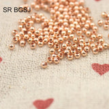 3 Colors 2mm 200 Pcs Plated Brass Spacer Seed Bail Beads