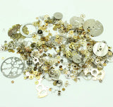 30g Vintage Watch Pieces Gears Plate Crowns Wheel Steampunk Accessory
