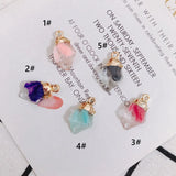 30pcs Colorful Resin Necklace Pendants Jewelry Findings Charms