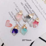 30pcs Colorful Resin Necklace Pendants Jewelry Findings Charms