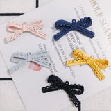 30pcs Lace Ribbon Knot Bow Charms Girls Necklace Pendant Earring