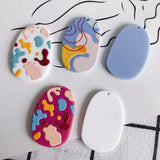30pcs Colorful Floral Geometry Resin Charms DIY Necklace Pendants