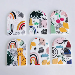 30pcs Flower Art Painting Embossed Resin Charms Necklace Earring Pendants