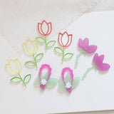 30pcs Colorful Tulip Flower Resin Charms for Jewelry Earring Necklace Bracelet