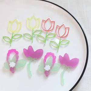 30pcs Colorful Tulip Flower Resin Charms for Jewelry Earring Necklace Bracelet
