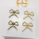 Vintage Bronze Ribbon Knot Bow Charms 30pcs