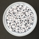 3600 pcs Flat Round Acrylic Letter Beads 4*7mm Initial A Jewelry