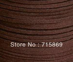 100 Yards Dark Coffee Faux Suede Leather Cord Flat Cord DIY Jewelry Making