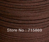 100 Yards Dark Coffee Faux Suede Leather Cord Flat Cord DIY Jewelry Making