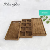 3pcs Jewelry Trinkets Display Storage Travel Case Organizer Set