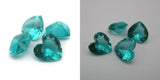 Light Green Glass Heart Shape Stones for Jewelry Making