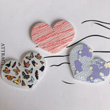 30pcs Acrylic Floral Sheet Love Heart Resin Charms for Earring Necklace Pendant