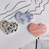 30pcs Acrylic Floral Sheet Love Heart Resin Charms for Earring Necklace Pendant