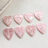 40pcs Pink Resin Heart Charms for DIY Girls Earring Necklace Pendants