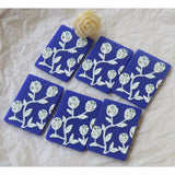 40pcs Rose Flower Resin Necklace Pendant Rectangle Earring Charms