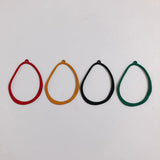 40pcs Water Drop Geometry Necklace Pendants Enamel Alloy Charms