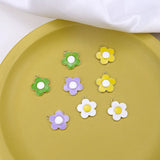40pcs Enamel Alloy Spring Flowers Charms 19*22MM Ornament Accessory Pendant