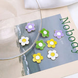 40pcs Enamel Alloy Spring Flowers Charms 19*22MM Ornament Accessory Pendant