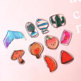40pcs Colorful Animal Cat Resin Charms Fruit Pendants DIY
