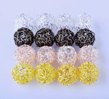 40pcs/pack Mix Hollow Twist Ball Wire Beads 18mm